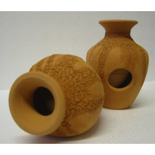 Vase mit 2 Eingngen in terra mit Muster